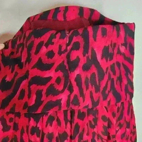 White House Black Market sleeveless red black dress size 00 - Picture 6 of 9
